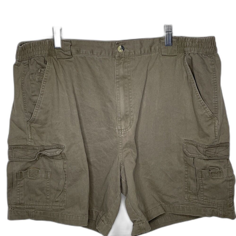 Rugged Earth Outfitters Cargo Khaki Shorts Mens Size 42 Hiking Fishing Pockets